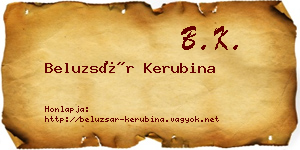 Beluzsár Kerubina névjegykártya